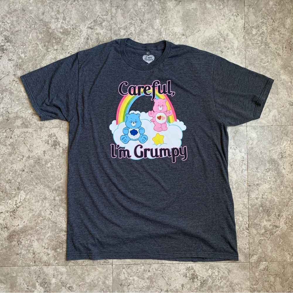 Careful I'm Grumpy Graphic Tee - Dark Heather